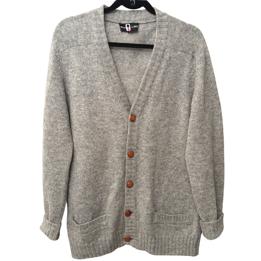 Horse Guard Vintage Mens Wool Cardigan Grandpa Sweater Made in France Medium